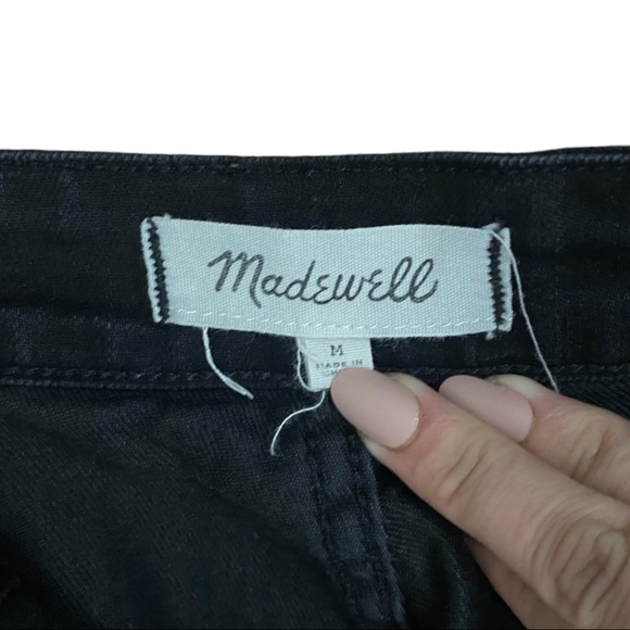 Madewell Demi Bootcut Stretch Denim Overalls Black Frost Medium - Picture 11 of 12